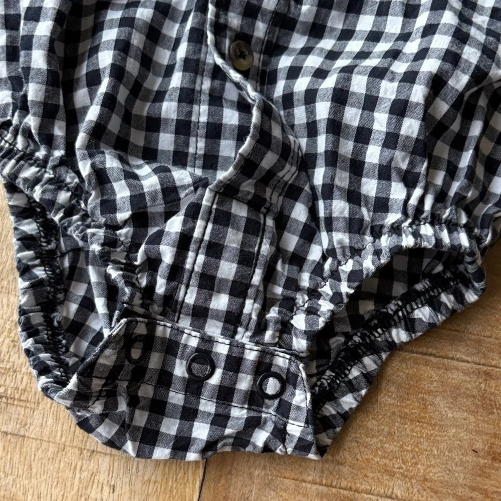 OshKosh Checkered Baby Bodysuit Shirts 9m